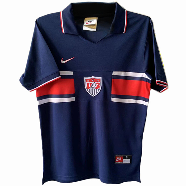 Usa away retro jersey match men's second soccer sportswear football tops sport shirt 1995-1997